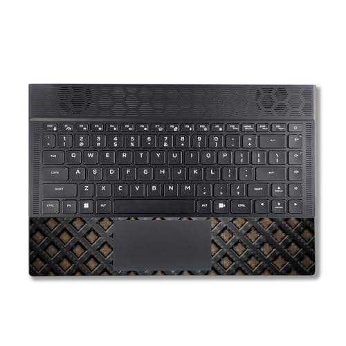 Image of MightySkins Carbon Fiber Skin Compatible with Alienware X14 R2 (2023) Full Wrap Kit - Black Wall | Protective, Durable Textured Carbon Fiber Finish | Easy to Apply & Change Styles | Made in The USA
