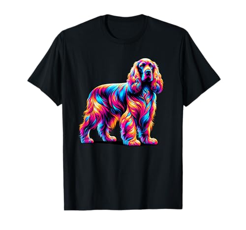Paint Art English Cocker Spaniel Spaniels Maglietta