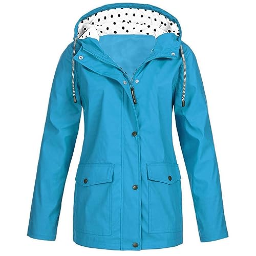 Chubasquero mujer impermeable ligero con capucha y detalles reflectantes