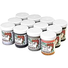 Mayco Jungle Gems Crystal Glaze Set 4 oz- 12 Jars Classroom Pack for Ceramics, Pottery, Painting, Artists, Teachers