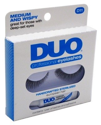 Duo Kit professionnel cils # D11 moyen et Wispy