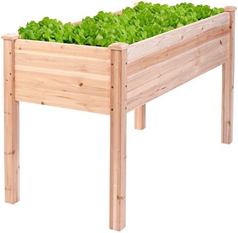 Wooden Raised Vegetable Garden Bed Elevated Planter Kit Grow Gardening