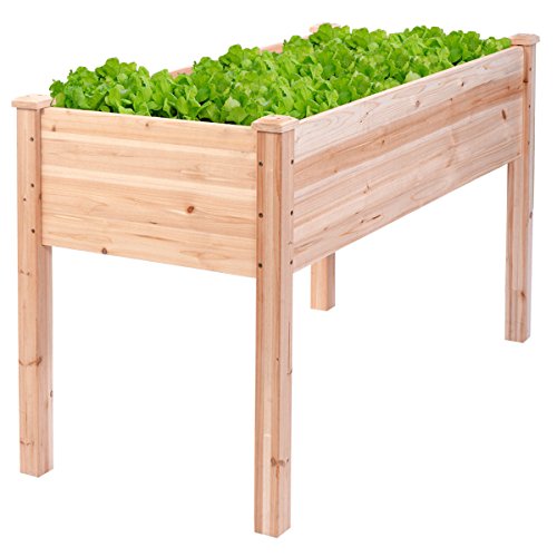 Wooden Raised Vegetable Garden Bed Elevated Planter Kit Grow Gardening #TOP13