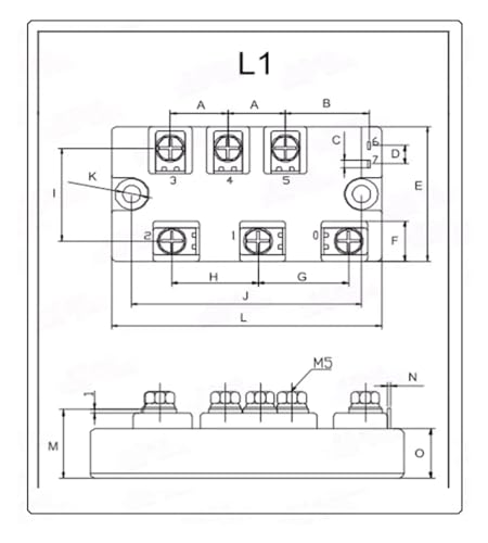 Module d'alimentation triphasé MT100DT16L1 redresseur pont de diode