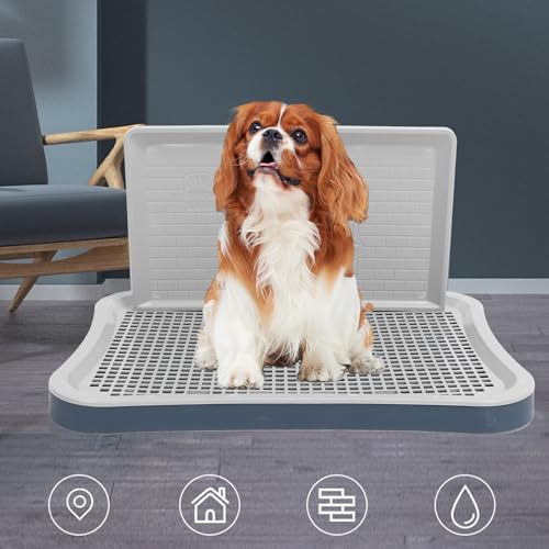 Toilettes d'entraînement pour chiens de grande taille avec tapis de propreté portable - 5