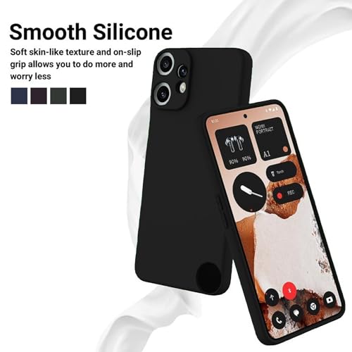 Image of FIRST MART Matte Silicone Back Cover for Nothing Phone CMF 2 Pro - Black