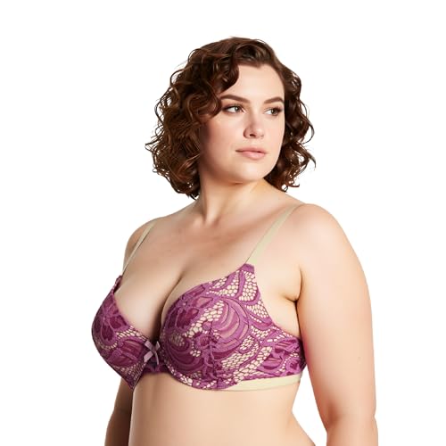 Soutien-gorge push-up 100B galbant à armatures en dentelle confortable