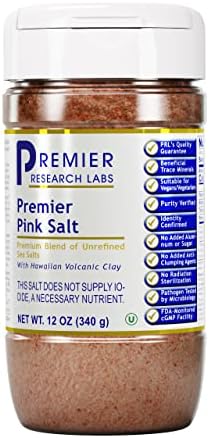 Premier Resarch Labs Pink Salt - Unrefined & Pure Australian Sea Salt & Pink Hawaiian Sea Salt Blend - 12 Oz