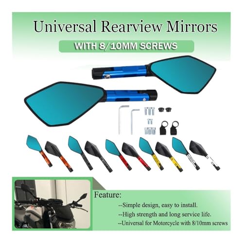 Espejo retrovisor universal de 8mm y 10mm para moto CB650R 5