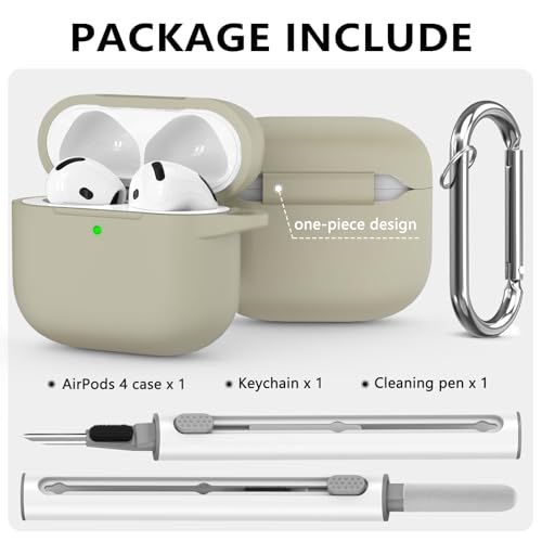 Image of Ljusmicker for AirPods 4 Case 2024 with Cleaner Kit,Khaki
