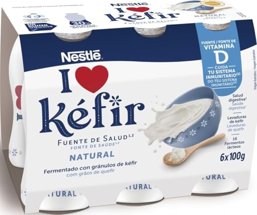 Nestlé Kéfir Natural, 6 x 100g