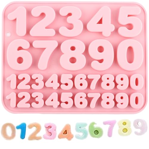 YIMINGMOLD 30 Cavity Small Size 0-9 Digital Chocolate Molds Number Silicone Mold For Chocolate Candy Cake Decoration