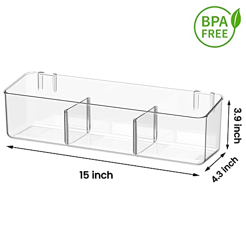 Vacane Plastic Over Cabinet Door Organizer, Adhesive Mount Storage Organizer Container Makeup Organizer Hanging Basket Bins For Craft Room, Pantry, Office, Space Saving Holder For Kitchen Bags-Xl #TOP5