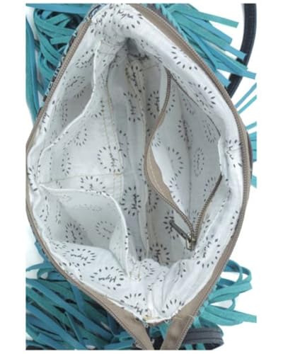 Myra Bag Women's Effervescence Leather And Hair-On Tooled Turquoise One Size4