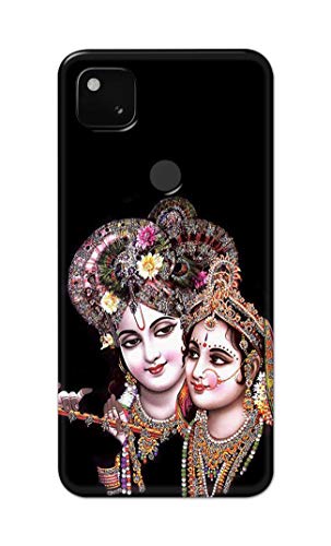 Image of PRINTFIDAA� Printed Hard Back Cover Case for Google Pixel 4A 4G Back Cover (Radha Krishna) -2808