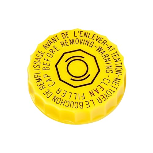 YUPIKJI Brake Fluid Cap Brake Reservoir Cap Master Cylinder Filler Caps Replace OEM #4683656AB 5014518AA Car Accessories Fluid Tank Reservoir Cover Compatible with Dodge Jeep Chrysler Ram Dakota