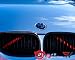 SuperWrappz - Emblema de carbono negro y azul para BMW (vinilo de...