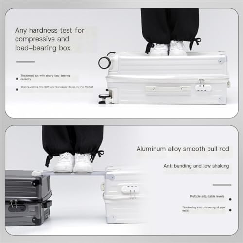 Suitcase Stylish and Lightweight Suitcases, Essential Items for Travel Luggage(Green)4