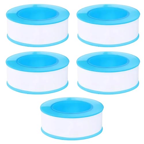 EZONEDEAL 5 Pcs Teflon Tape Plumbing Joint Sealant, Flex Seal Tape, Industrial Waterproof PTFE White Plumbers Tape, Thread Seal, Duct Tape