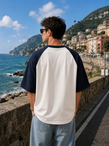 Image of ColorChakra Oversized Tshirt for Mens Down Shoulder Loose fit t-Shirt Men Oversize t-Shirt M to 4XL
