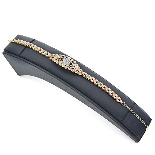 Giffor Jewelry Joyas Tri Color 14K Gold Filled Guadalupe Virgin Mary Bracelets For Women Bangles Girls Pulsera De La Virgen De Guadalupe.chapa De Oro.oro Laminado. #TOP1