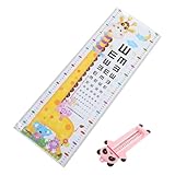 [MOKKHNB] 用足長計測器 から幼児向け靴測定ツール パンダ柄 素材採用 コンパクト携帯可能 身長シール付き家用量脚器