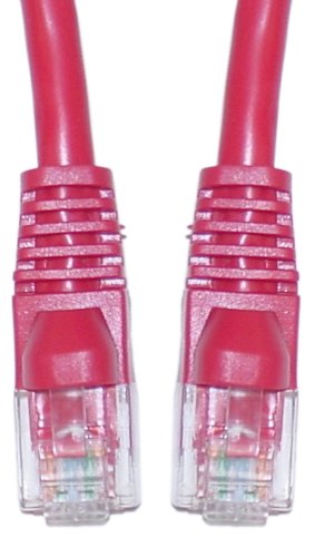 Offex Cat5e Red Ethernet Crossover Cable, Snagless/Molded Boot, 25' (OF-10X6-33725)