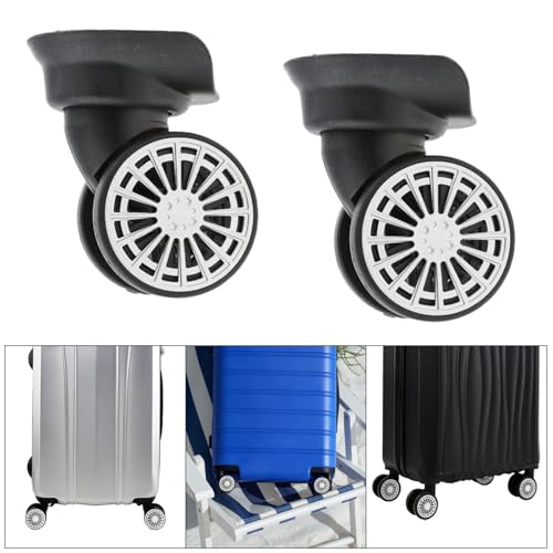 Suitcase Luggage Wheel Casters Replacement, 1 Pair A60 Universal Swivel Suitcase Luggage Mute Casters Replacement Wheels with Luggage Dual Wheels Spinner 9.8x9.7cm/3.9x3.8in (A60 Model Wheel)4