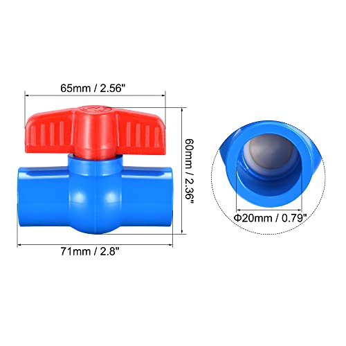 Uxcell A20100600UX0072 Ball Valve, 20Mm Id Pvc Socket End Shut Off Valve thumb #1