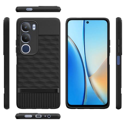 Image of Shockproof Case for Vivo Y29 5G / Y19s 4G | Full Camera Protection | TPU Flexible Back Cover for Vivo Y29 5G / Y19s 4G (Matte Black)