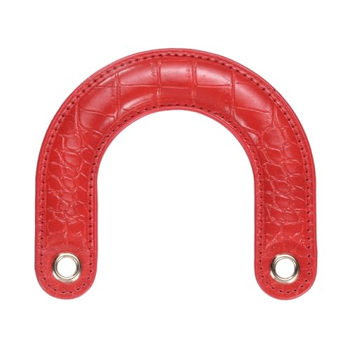 Anse en cuir rouge uxcell de qualité supérieure avec œillets pour sac - 2