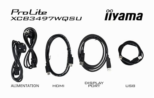 iiyama Prolite XCB3494WQSU-B1 34" VA CURVO UWQHD 120Hz USB-A Altavoces Altura Ajustable