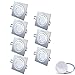 Faretto da incasso a LED orientabile extrapiatto STAR quadrato cromato opaco/argento Incl. Modulo LED 7 X 5W bianco freddo 230V IP20, luce da incasso, faretto da incasso a soffitto, spot da incasso