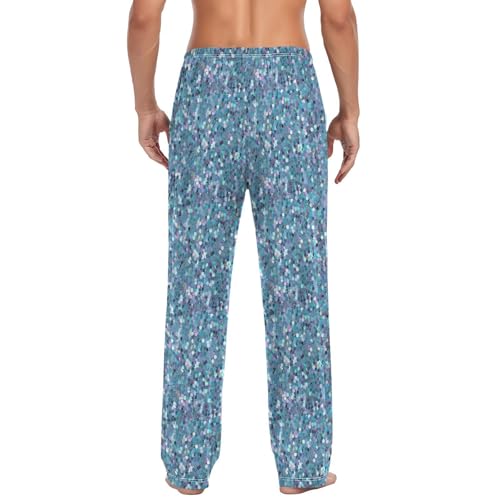 Men's Glitter Pattern Pajama Pants with Elastic Waistband | Soft Lounge Sleepwear | Breathable Sleep Pants for Home（271）2