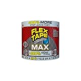 Flex Tape, MAX, Original Thick Flexible Rubberized Waterproof Tape - Seal and Patch Leaks, Works Underwater, Indoor Outdoor - Home RV Roof and Pool Repairs, Clear, 4 in x 25 ft, Pack of 1