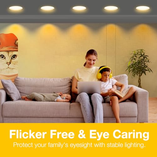 Image of dalattin 6 Pack BR30 LED Bulbs 65W Equivalent, Dimmable Indoor Flood Lights 2700K Soft White, 9W, 800 Lumens, E26 Base, LED Recessed Light Bulb for Living Room, Bedroom, Bathroom, Kitchen