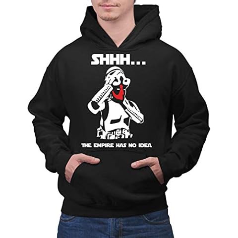 Shhhh Deadpool Star Wars Hoodie Men's & Women's Unisex Top (XL) Black Cover