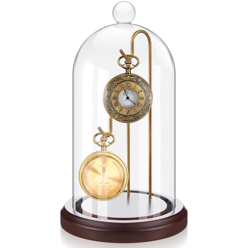 Beeveer 4 x 7 Inch Pocket Watch Glass Display Dome