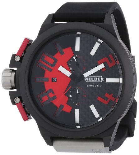 Welder K35 2501 - Reloj cronógrafo de Cuarzo Unisex con Correa de Caucho, Color Negro Welder K35 2501 - Reloj cronógrafo de Cuarzo Unisex con Correa de Caucho, Color Negro