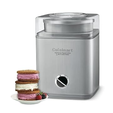 Cuisinart Ice Cream Maker Machine, Fully Automatic, 2 qt, ICE-30BCP1ES