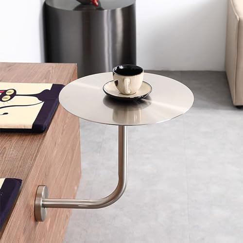 Table basse murale en acier inoxydable gain de place pour bar et cuisine