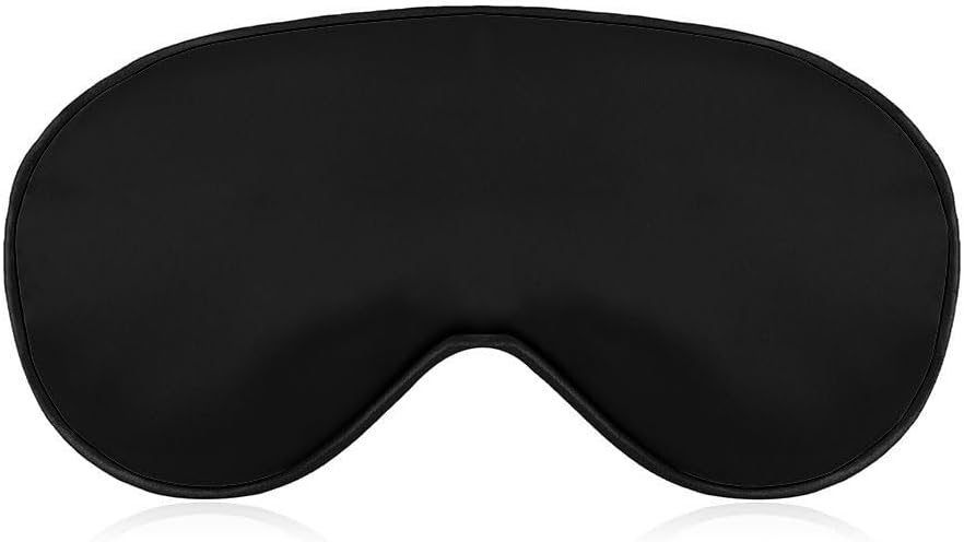 Customizable Sleep Masks Soft Blackout Comfortable Flexible Reusable, Custom Sleep Mask for Man Woman Kid, Custom Blindfold Long Flight Must-Haves, Dorm Room Essentials,#PureBlack