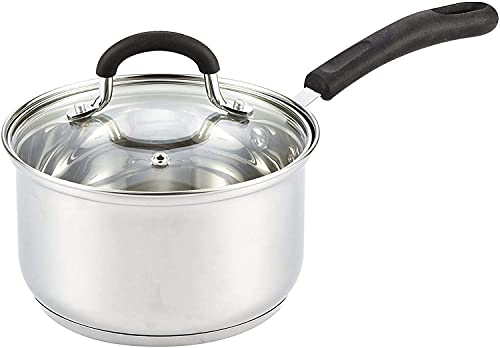 image for Cook N Home Stainless Steel Saucepan, 2QT, Steel