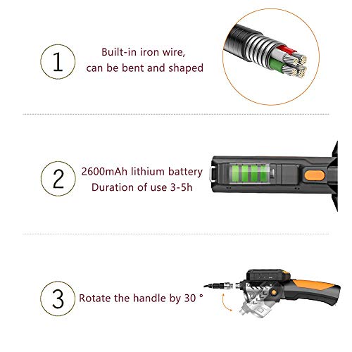 QIANG Endoskope Hand Industrie Endoskopkamera 4.5 Zoll Bildschirm Digitale Inspektionskamera Wasserdicht 1080P HD Mit 6… – Bild 4