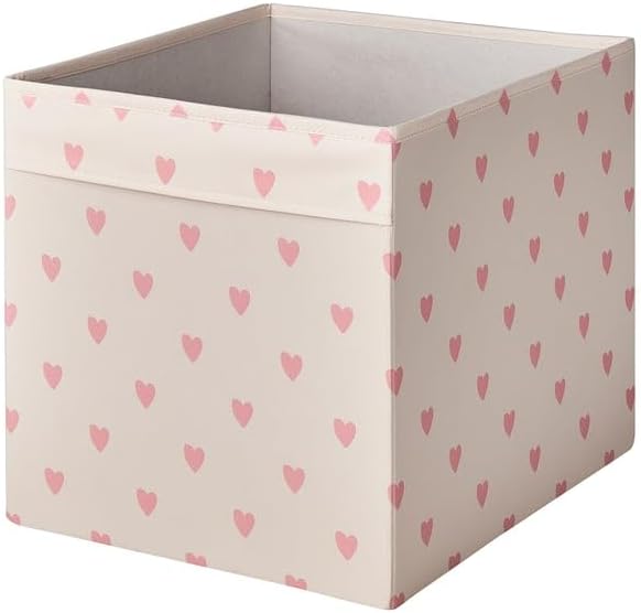 Regnbroms Box Heart Pattern Pink 70 cmx 33 cmx 1 cm