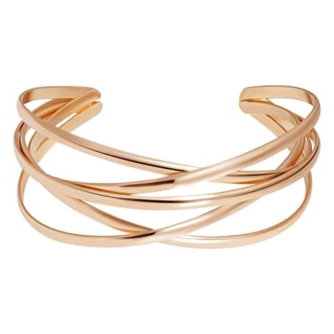 Topbuti MultiLayer Cross Wire Cuff Bracelet Cover