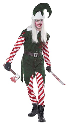Déguisement Nightmare on Elf Street pour homme au style lutin sombre terrifiant