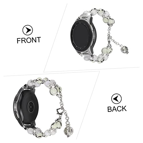 Correa de reloj de ágata y pulsera de cuentas compatible con smartwatch 5