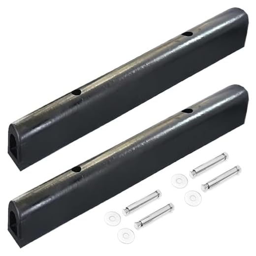 TonGass (2-Pack) Heavy-Duty Rubber Dock Bumper 39” x 3.9” x 3.9" - for Marinas, Boat Docks and Boat Slips - with 1/2” Thick Ribs and 2 Mounting Holes