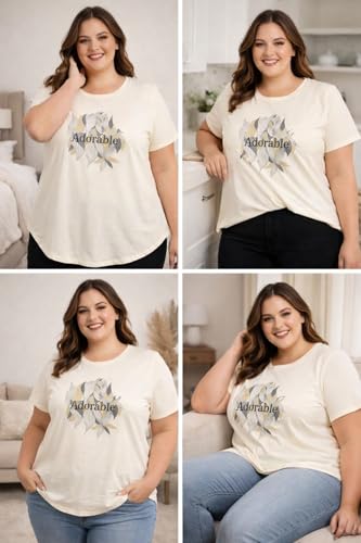 Image of In Love Women's Graphic Printed Cotton Plus Size Longline T-Shirt | Cotton fabric - soft longline T-shirt with easy plus-size fit